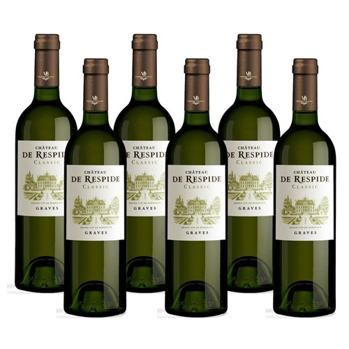 Case of 6 Chateau De Respide Bordeaux Blanc 75cl White Wine